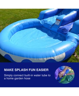 HeroKiddo 13  Dolphin Commercial Grade Water Slide with Pool for Kids and Adults (with Blower), Wet Dry Use, Outdoor Indoor, Birthday Party, Rental Quality