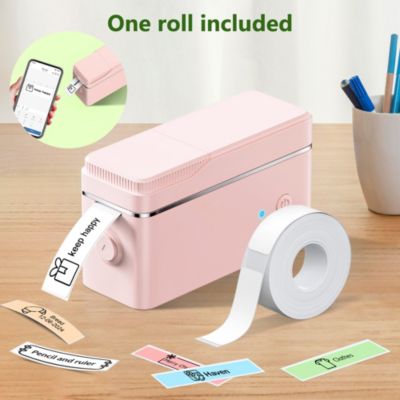 POLONO P31S Label Maker: Portable Bluetooth Thermal Printer w/ Tape, Templates – For Home, Office, Storage & Stickers – Blue.