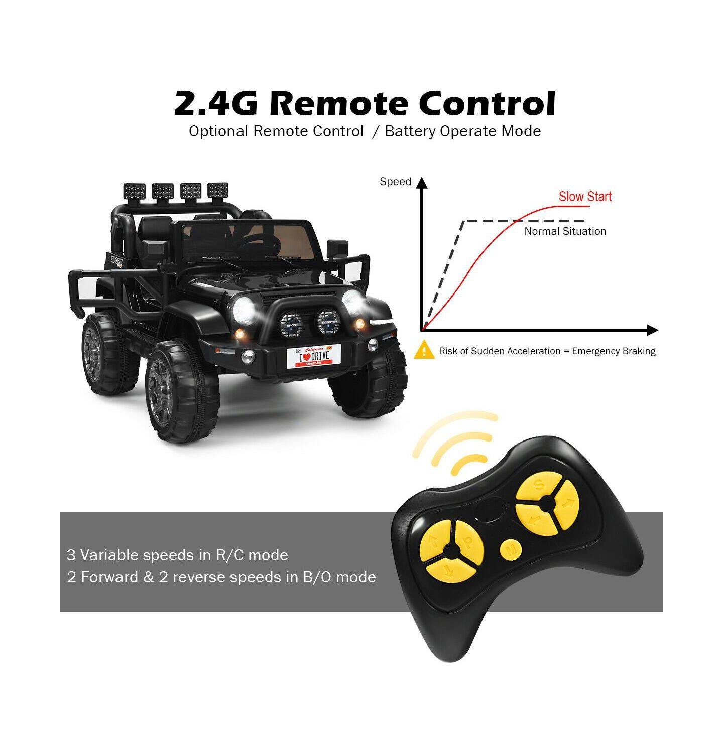 Детская игрушка HONGGE 12V 2-Seater Ride-On Truck with Remote Control, 3–8 лет — фото 6