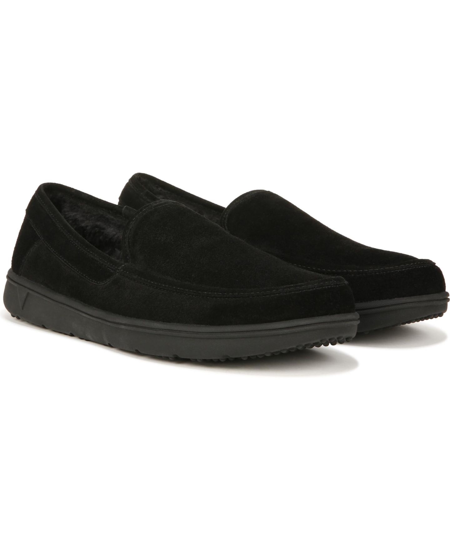 Мужские тапочки Vionic Gustavo Slip On Slippers, цвет: Чёрный замшевый — фото 2