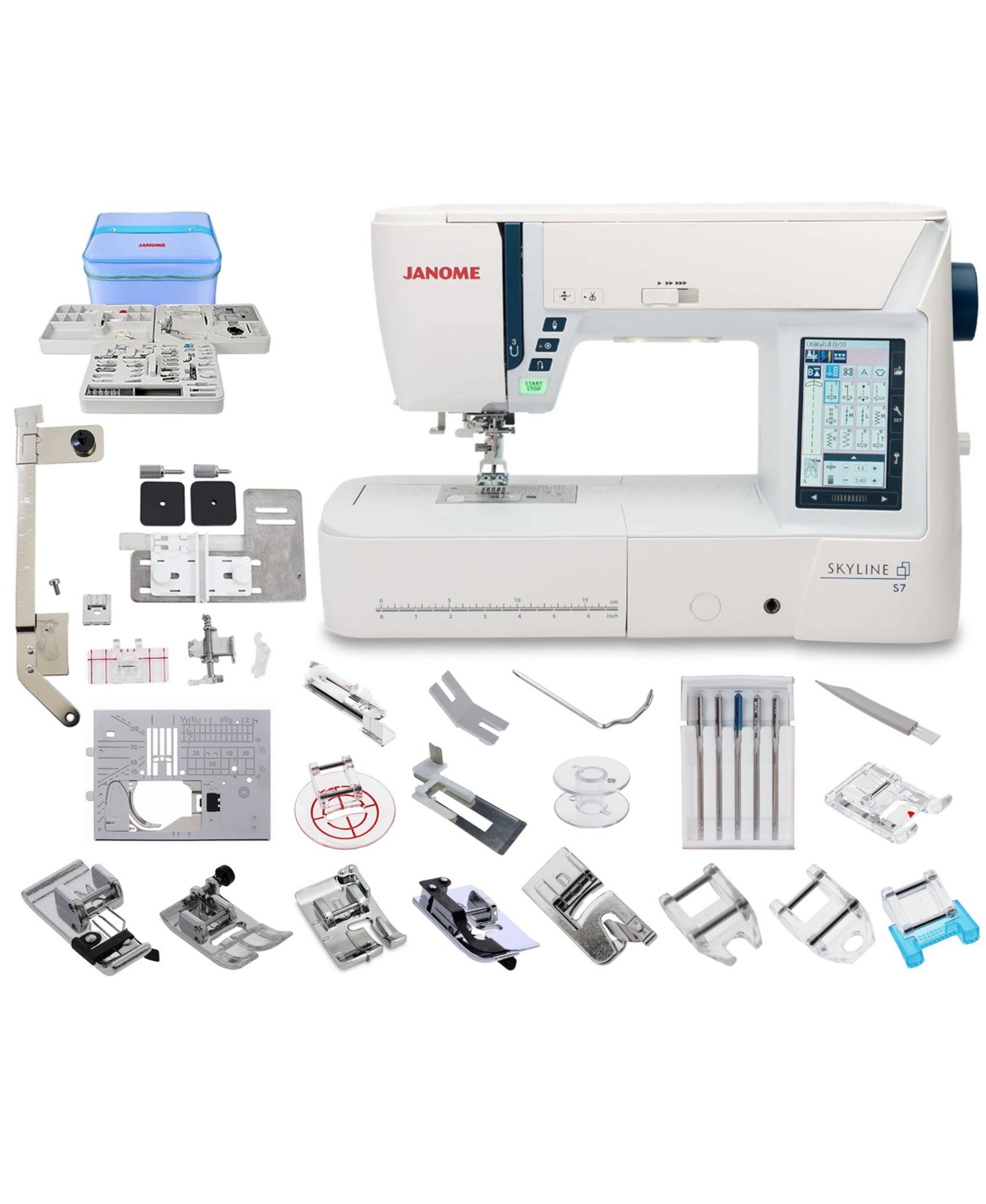 Skyline S7 Sewing and Quilting Machine W/Exclusive Bundle - White