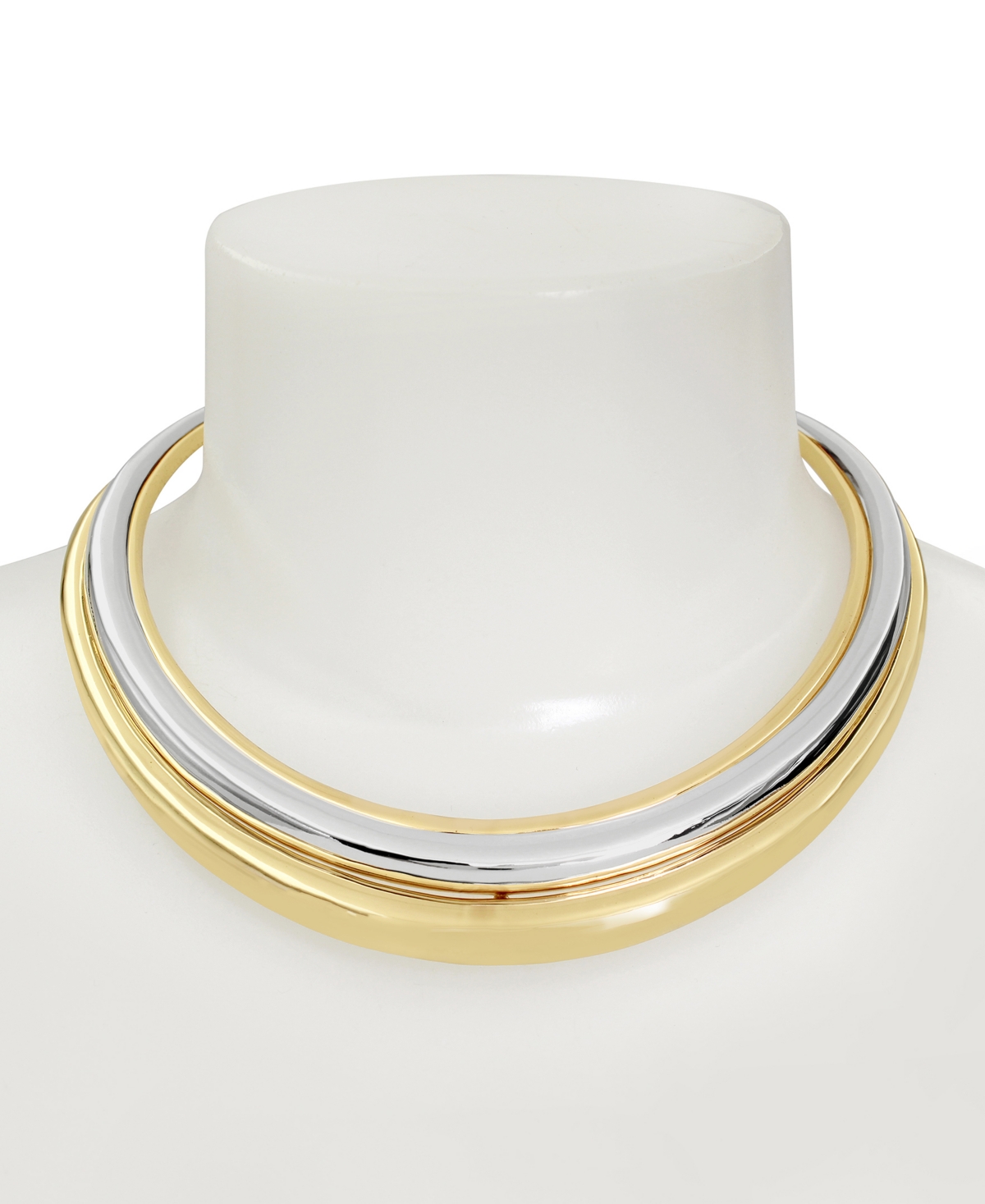 Robert Lee Morris Soho Two Tone Ribbed Collar Necklace - Two-tone