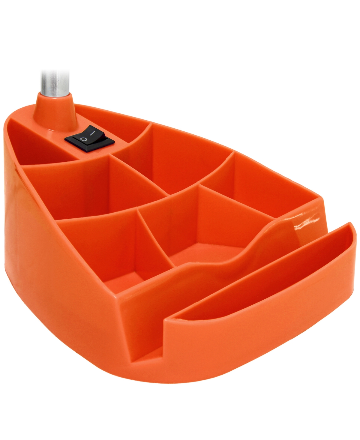 Creekwood Home 18.5" Flexible Gooseneck Organizer Desk Lamp In Orange