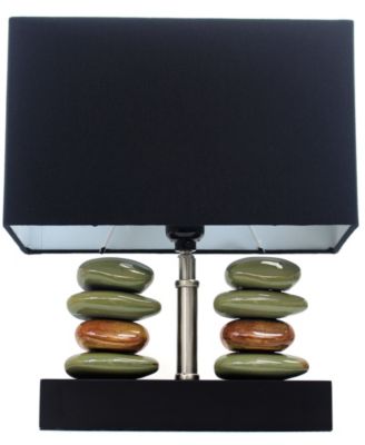 14" Contemporary Tranquil Stone Table Lamp