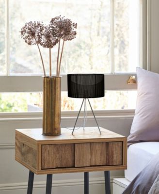 19.69" Contemporary Brushed Nickel Pedestal Table Lamp