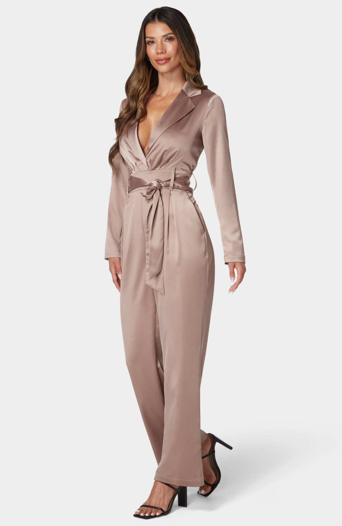Bebe Women's Satin Blazer Jumpsuit