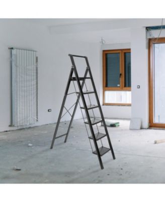 5 Step Stool Folding Step Stool with Handrails,  Gorilla Ladders 500LBS Capacity Sturdy& Portable Ladder