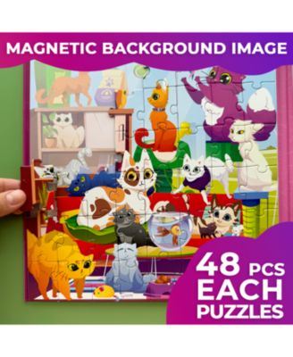 2x48 Magnetic Travel Puzzles for Kids Ages 4-6 - Road Trip Activities