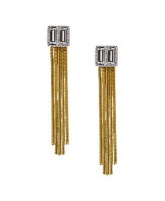 Crystal Multi Chain Linear Earrings