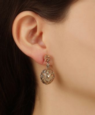 Filigree Ball Clip Earrings