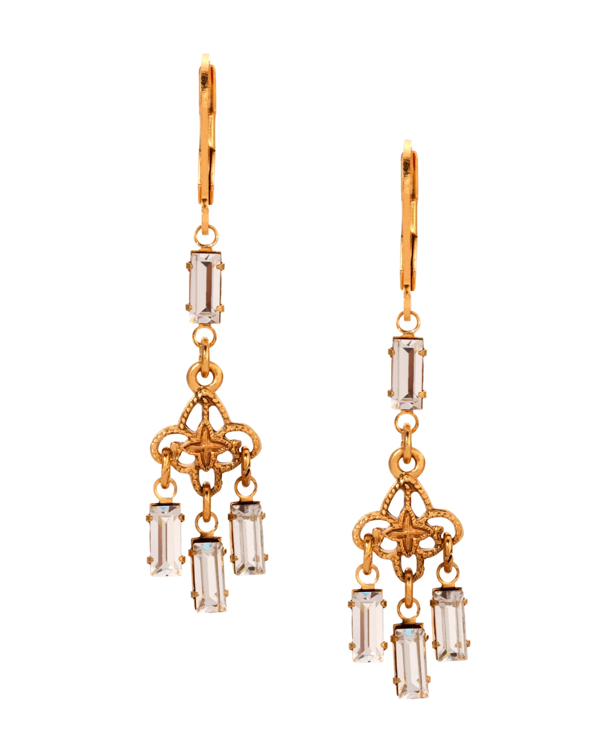 2028 CRYSTAL MINI CHANDELIER DROP EARRINGS 