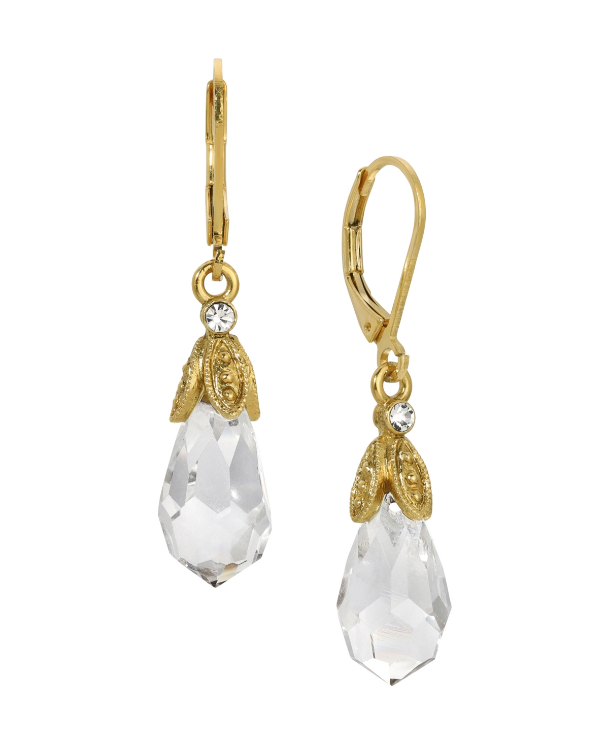 2028 FACETED CRYSTAL DROP EARRINGS 