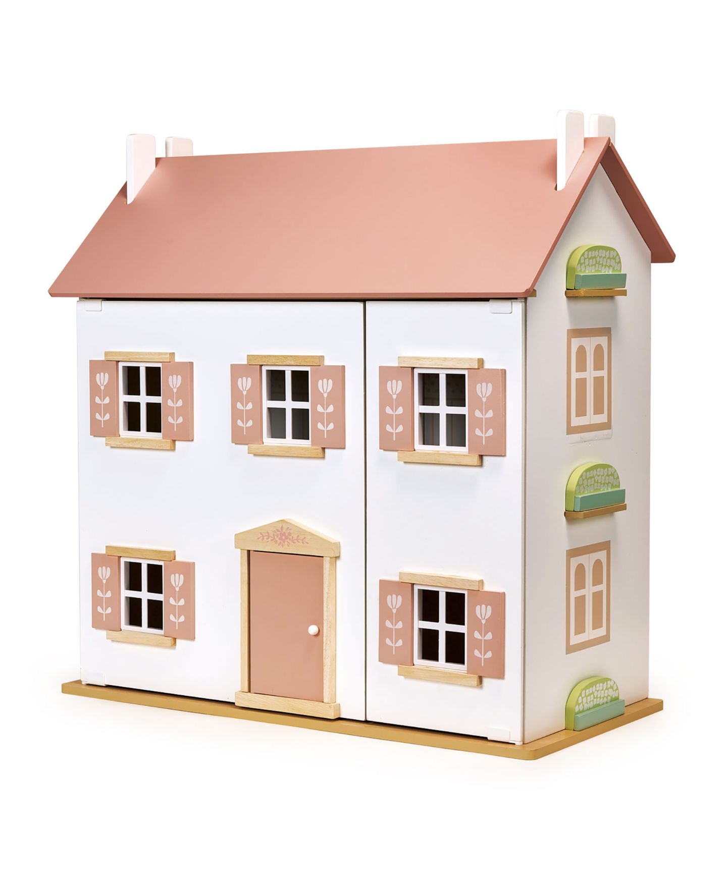 Двухэтажный деревянный кукольный домик Mentari Toys Clover, 60 x 33.5 x 62.5 см, 3+ — фото 1