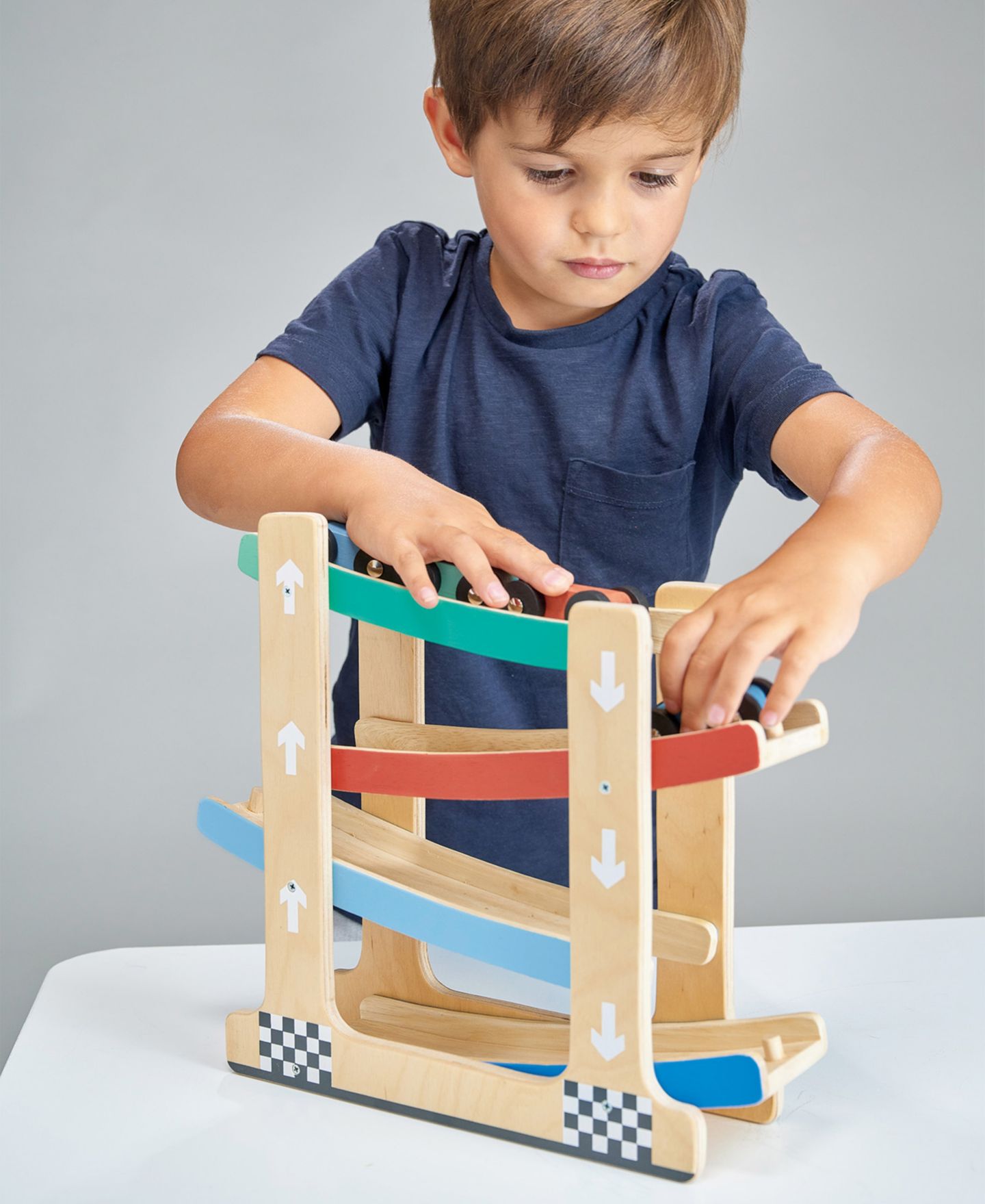 Детская игрушка Mentari Toys Wooden Ramp Racer Toy — фото 4