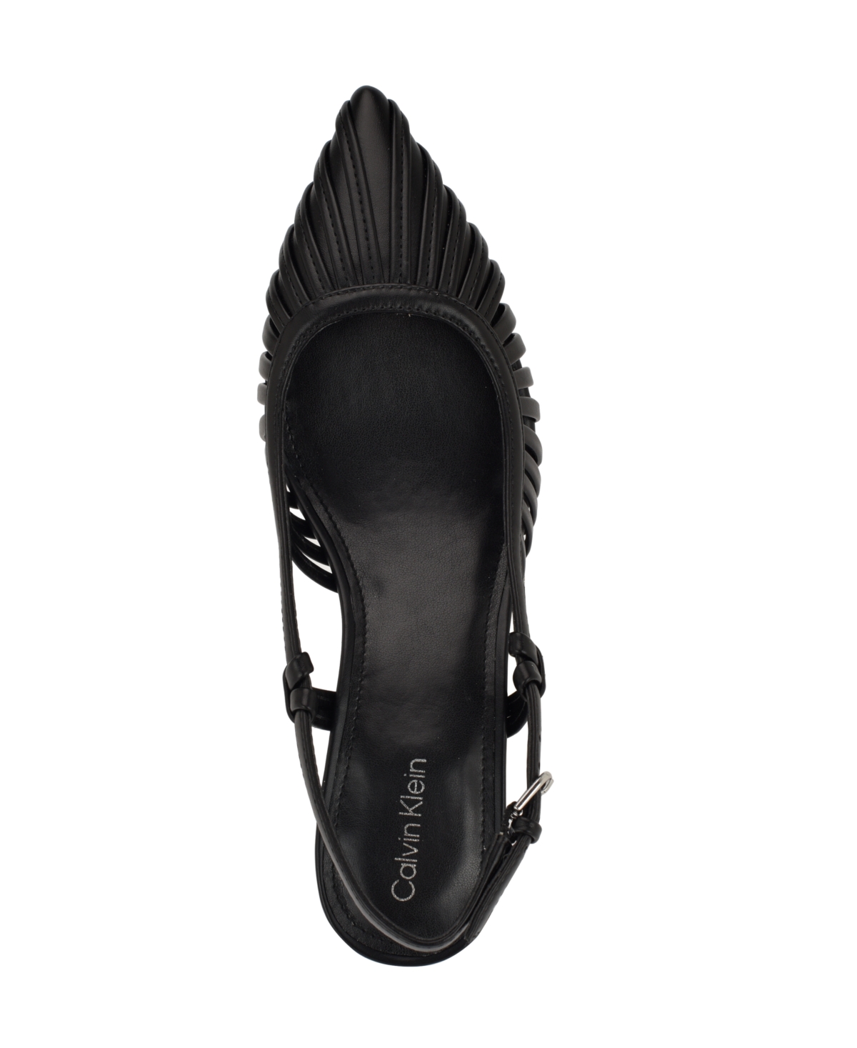 Calvin Klein Movella Slingback Kitten Heel Pump In Black