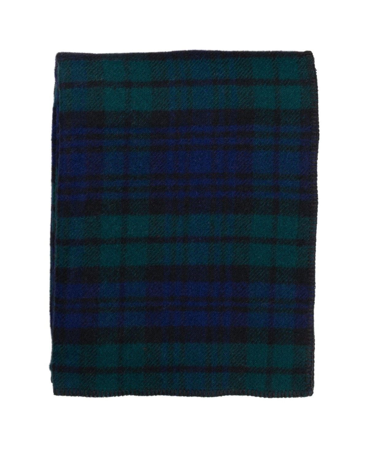 Prince Of Scots Highland Tweeds Big Throw, 59" X 80" In Dark Blue Dark Green