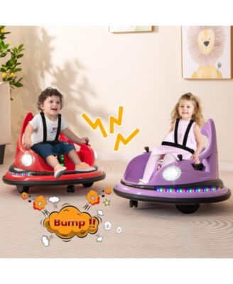 12V Kids Ride On Bumper Car with Remote Control and Dual Joysticks