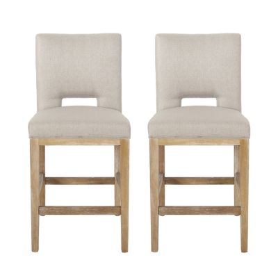 27 Inch Counter Stools, Set Of 2,Fabric