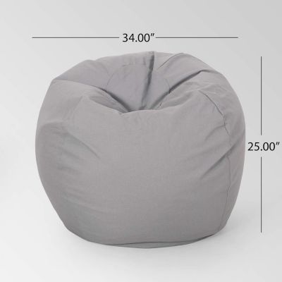 Chrisholm Light Grey Bean Bag (25 in. x 34 in. x 34 in.)