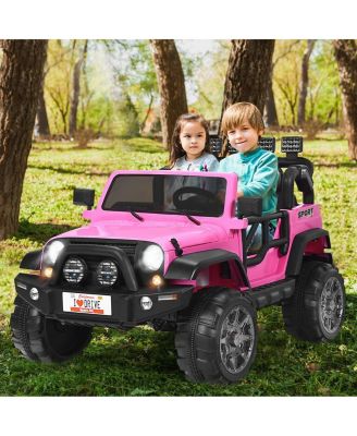 12V 2-Seater Ride-On Truck with Remote Control, Storage, and Music Player