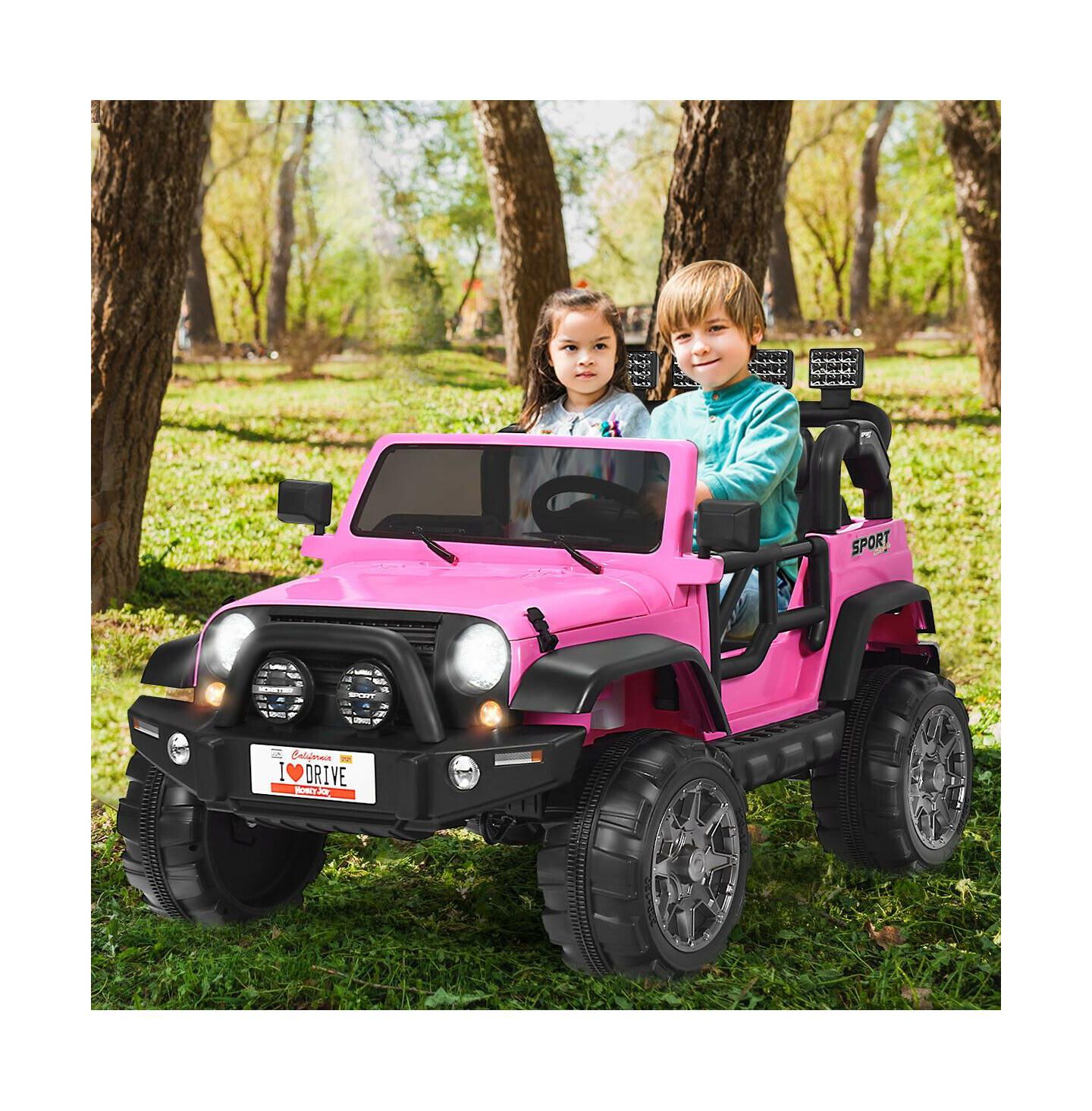 Детская игрушка HONGGE 12V 2-Seater Ride-On Truck with Remote Control, Up to 2 Riders, Ages 3+ — фото 11
