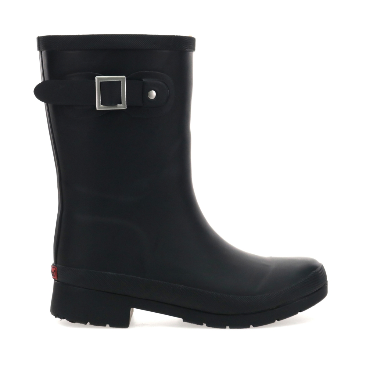 Womens Delridge Faux Fur Mid Rain Boot - Black