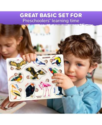 3xSET Wooden Puzzles for Toddlers 1-3 – Montessori Toy