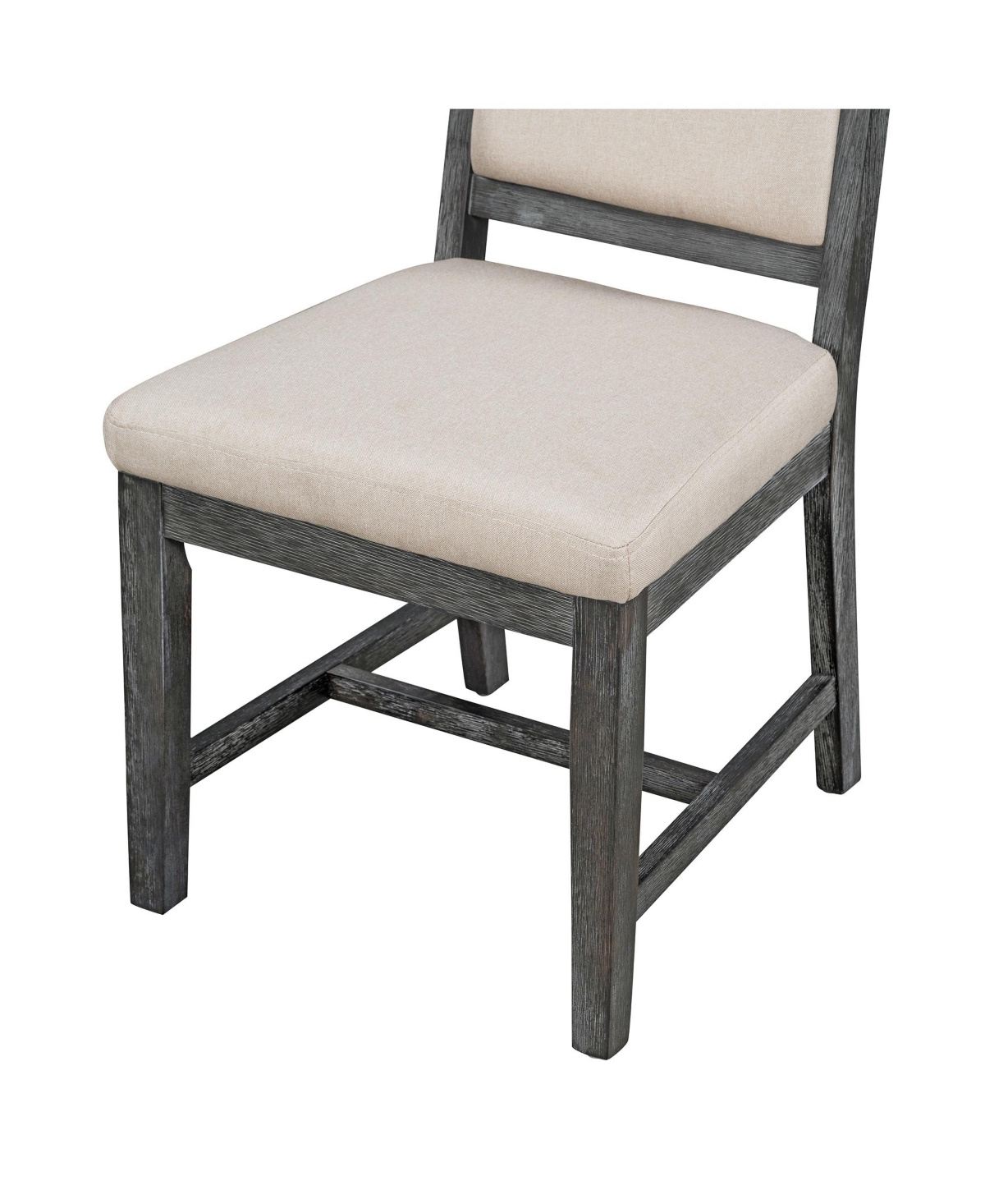 Streamdale Furniture Retro Style Dining Chair Set with 4 Upholstered Chairs for Dining Room and Living Room (Beige+Black) - Beige+black