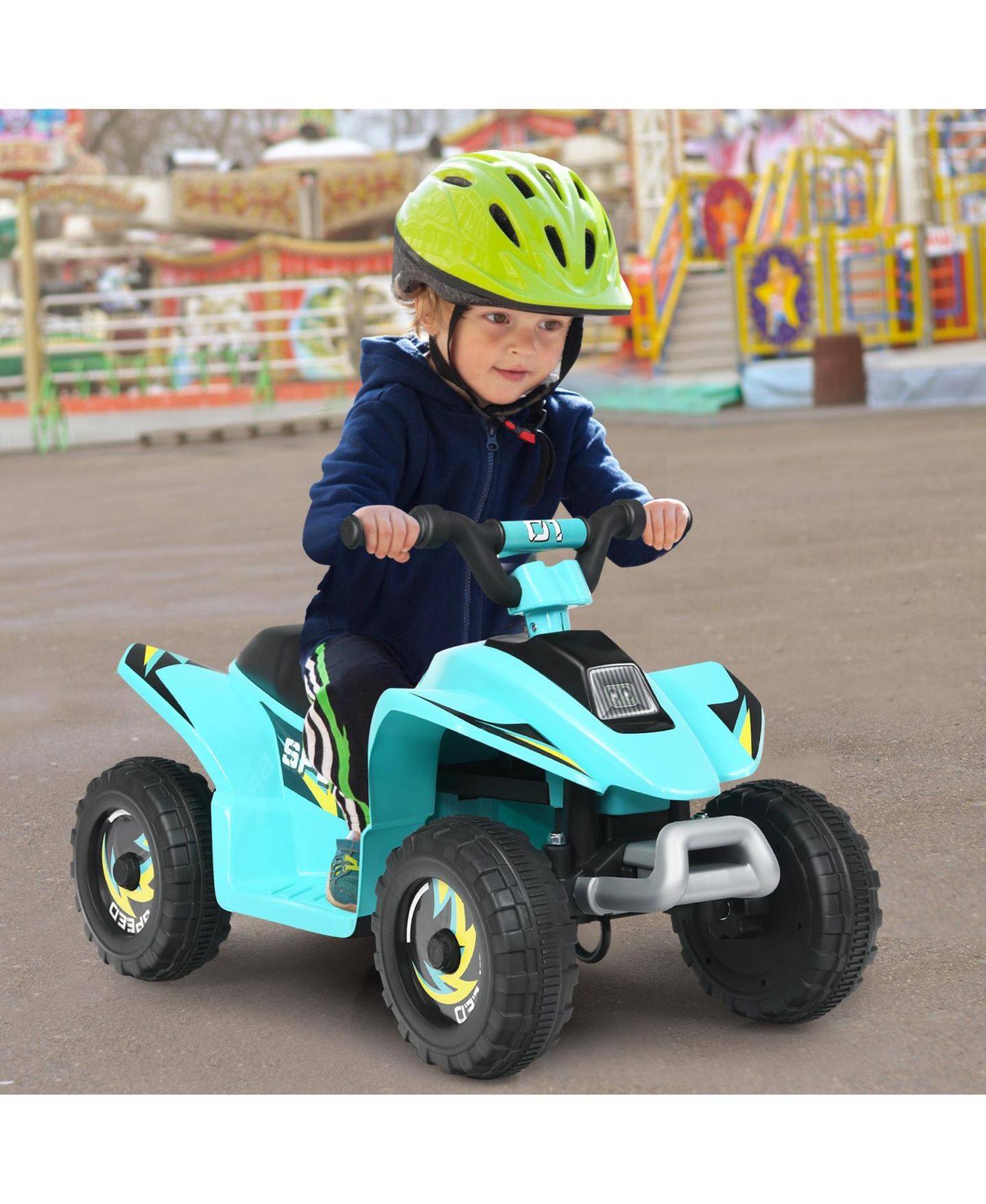 Детская игрушка HONGGE 6V Kids Electric ATV 4-Wheel Rechargeable Battery Ride-On Toy, Ages 3+ — фото 8
