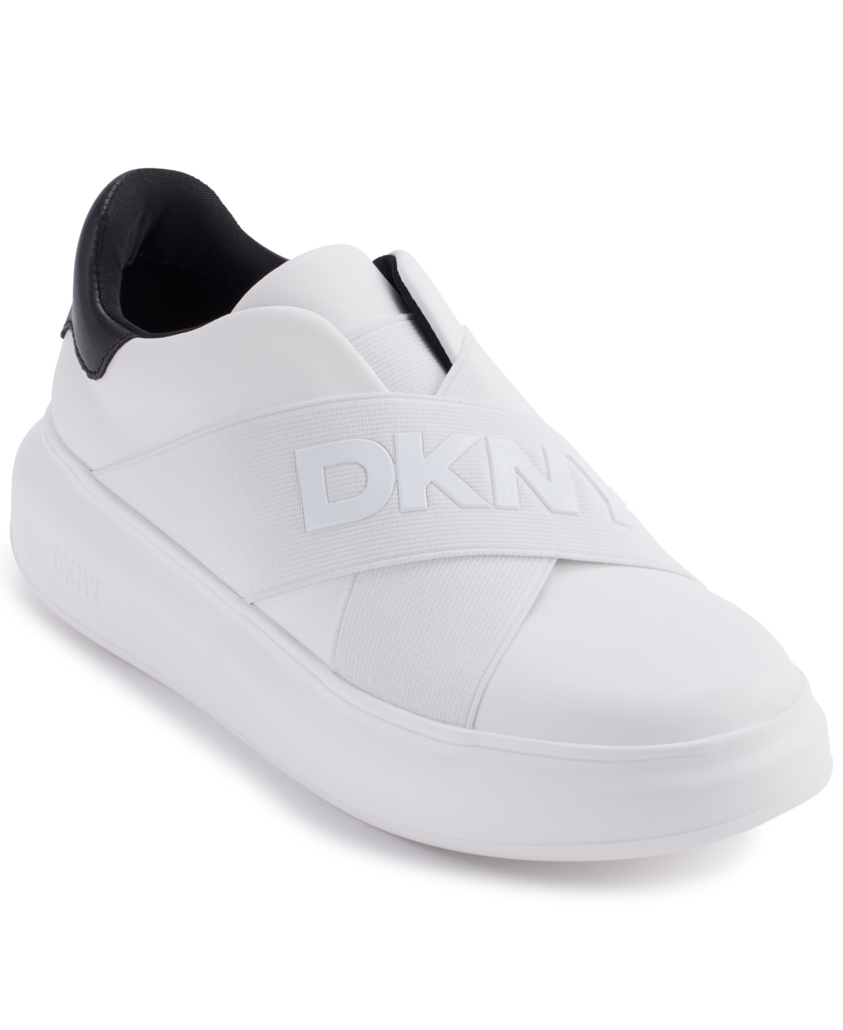 Dkny Jaye Platform Sneaker In White,black