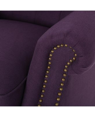 Streamdale Plum Accented Recliner with Rolled Arms
