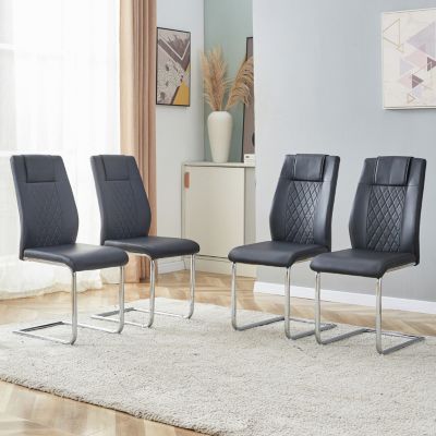 Streamdale Modern Faux Leather Dining Chairs (Set of 8)
