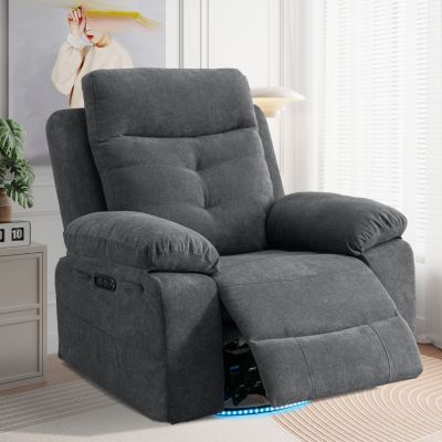 Power Reclining Glider with Speaker, Lights, and Storage