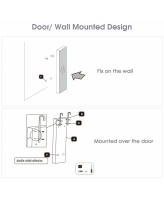 Wall and Door Mounted Mirrored Jewelry Cabinet with Lights-White