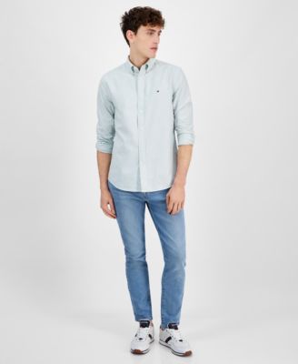 Men's Regular-Fit Striped Heritage Oxford Long-Sleeve Shirt