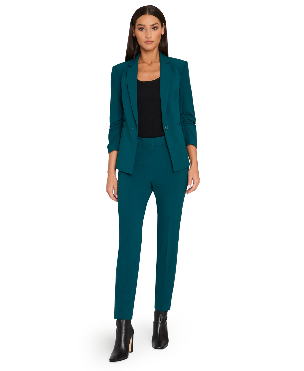 Tahari Asl Women's Ruched-Sleeve Blazer