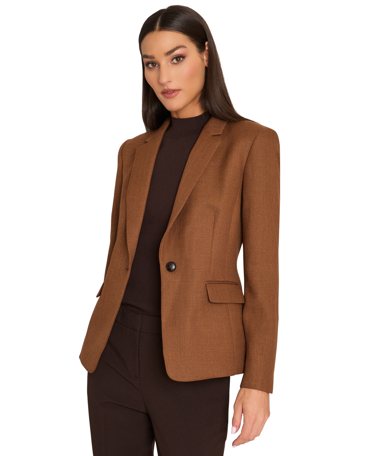 Tahari Asl Women's Single-Button Notched-Lapel Blazer