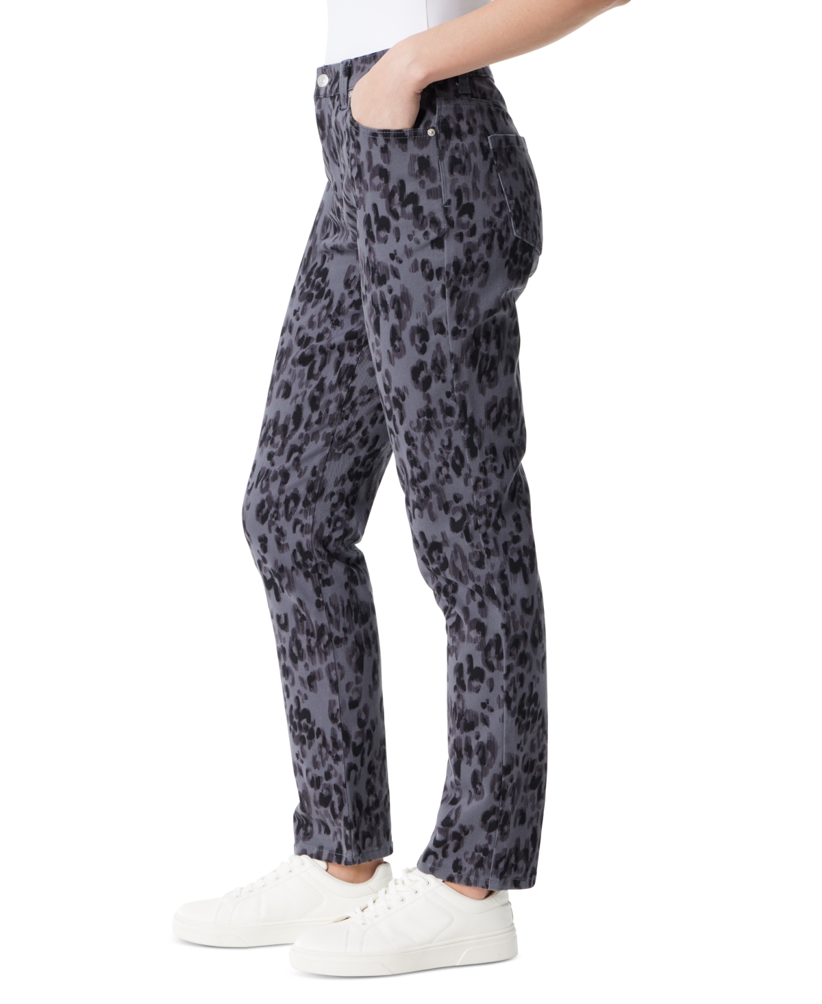 Gloria Vanderbilt Women's Amanda Printed Straight-Fit Jeans