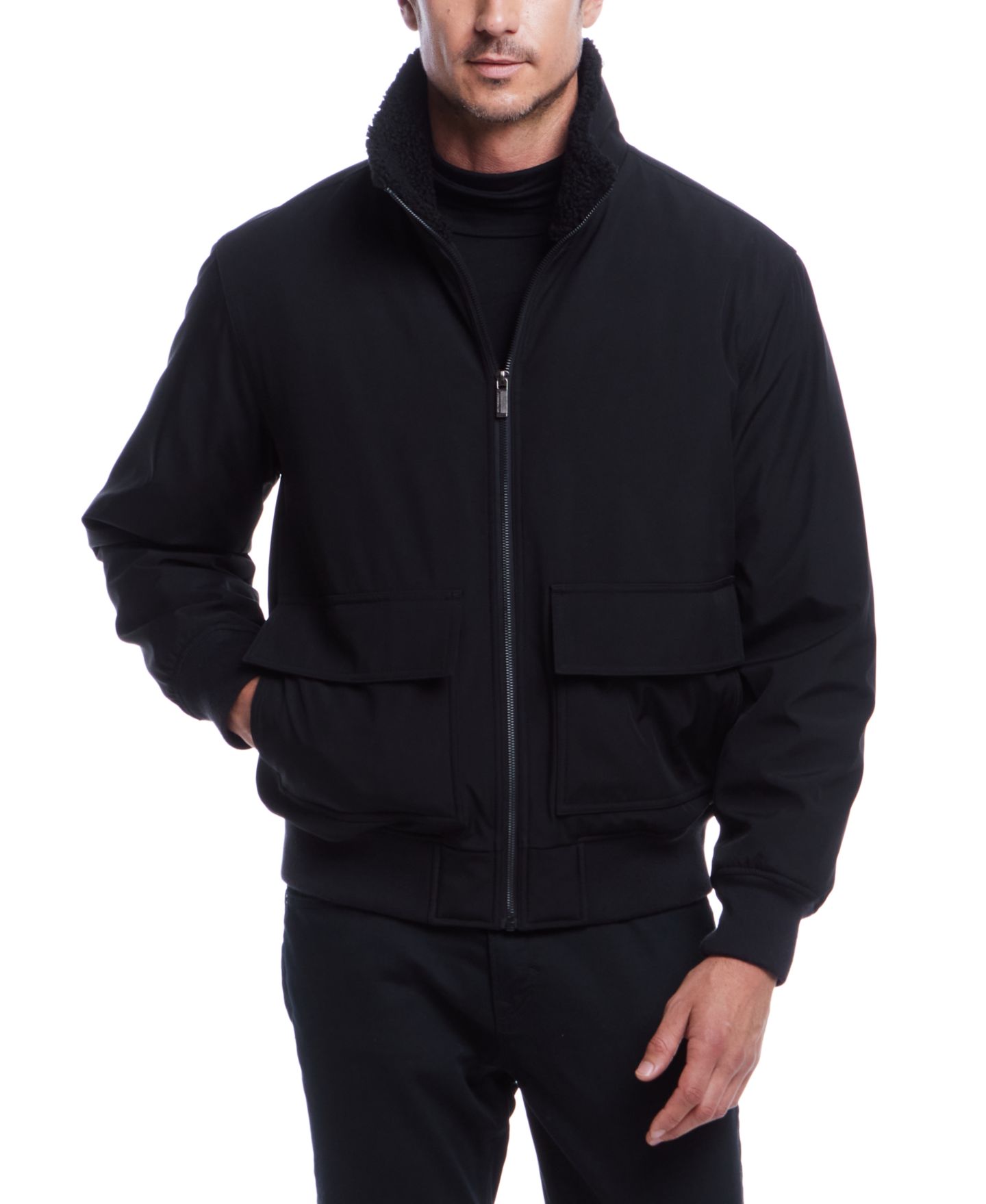 Мужская куртка Weatherproof Flex Tech Bomber, цвет: Чёрный — фото 6
