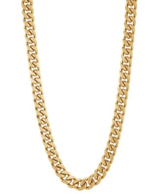 Blackjack - Men's Miami Cuban Link 24" Chain Necklace in Stainless Steel