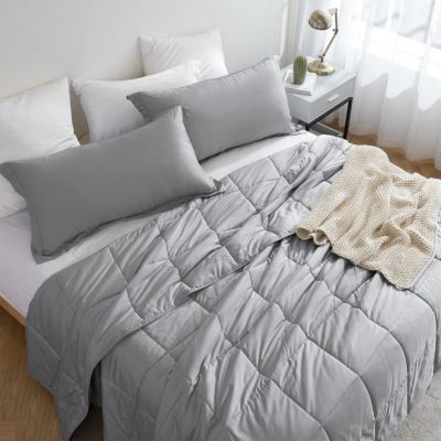 Menopleasing - Oversized Cooling Comforter Set - Ultimate Gray , Queen