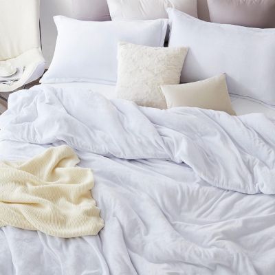 Oversized Comforter Set - The Original Plush - Pearl White , Queen