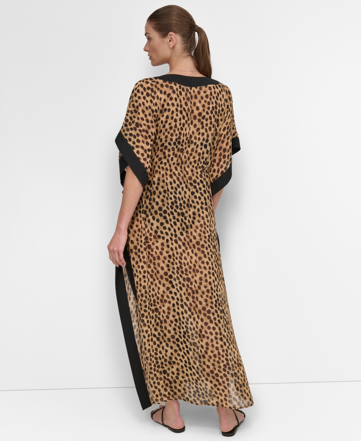 DKNY WOMEN'S TIE-FRONT COVER-UP KAFTAN 