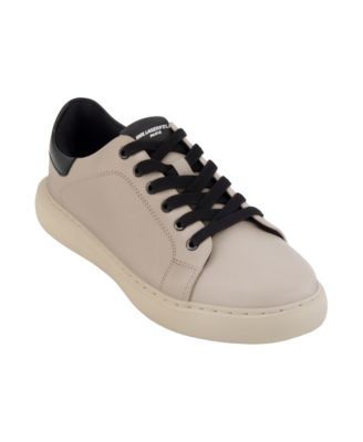 KARL LAGERFELD PARIS - Men's Tumbled Leather Embroidered Logo Sneaker