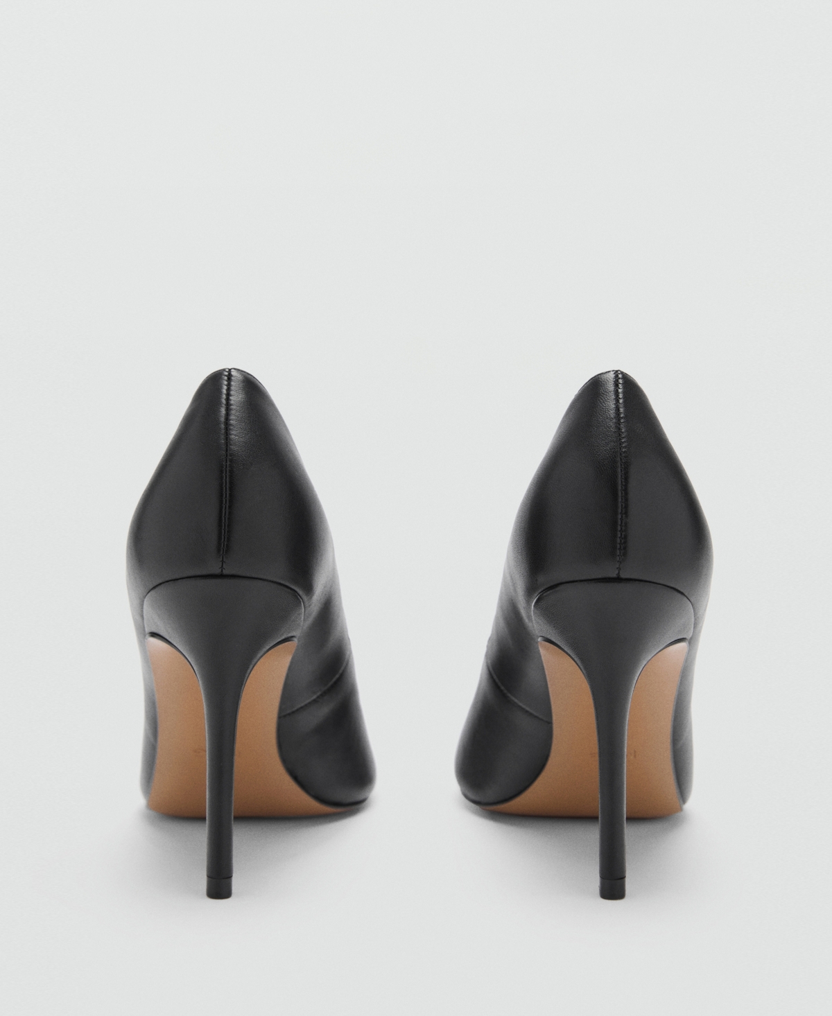 Shop Mango Women's Leather Pumps In Black