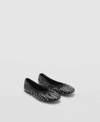 Women's Studded Bow Ballerina Shoes