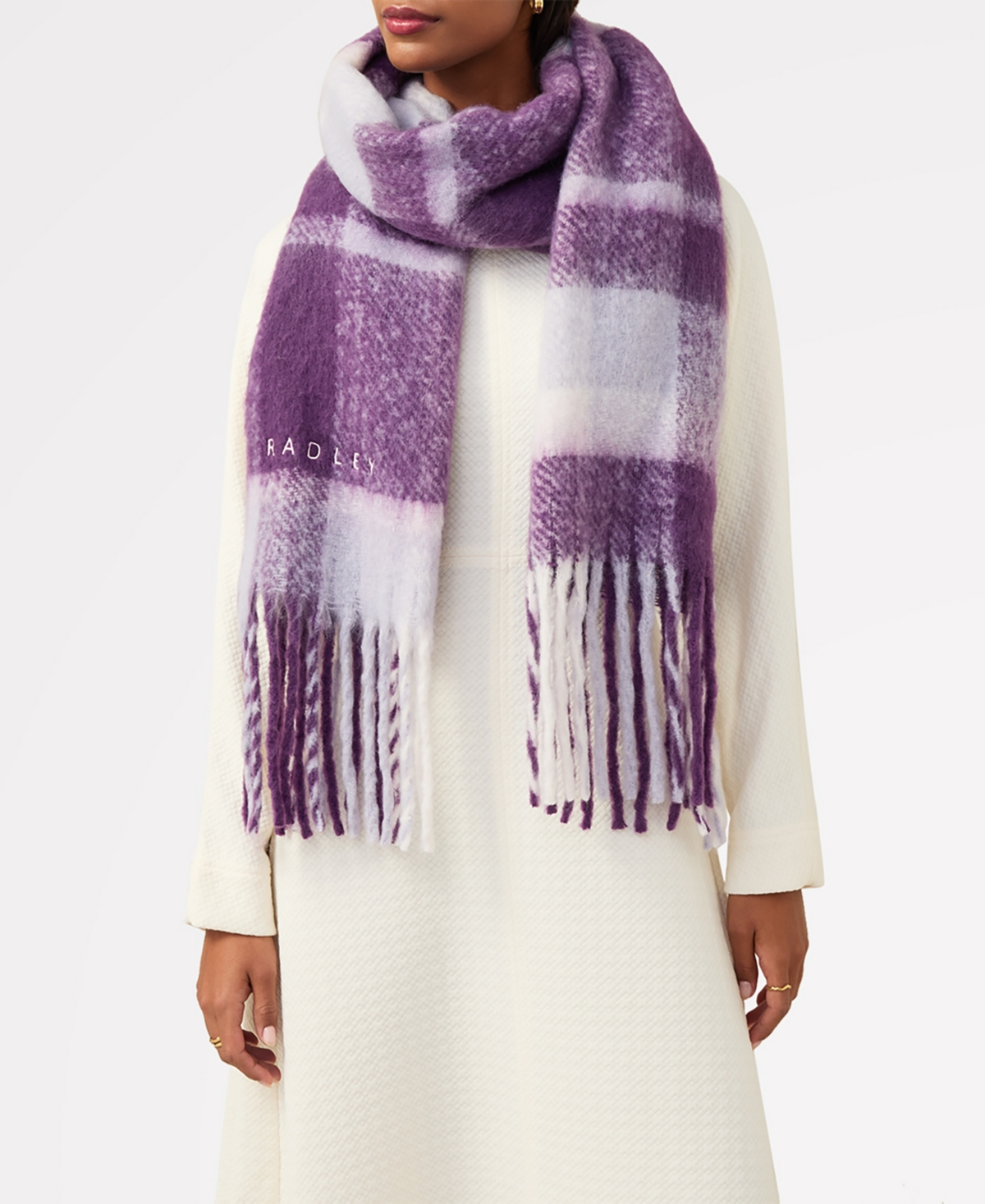 RADLEY LONDON FLUFFY CHECK SCARF