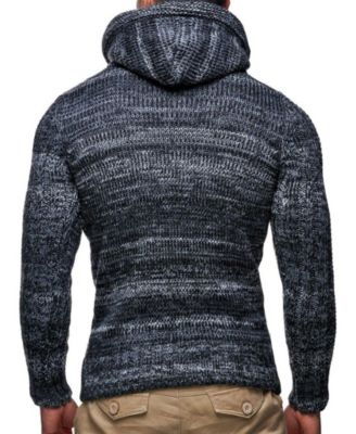 Men s Knitted Pullover | Long-sleeved slim fit hoodie | Basic winter hoodie-sweater for Men