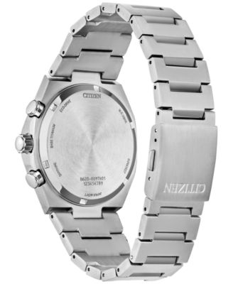 Eco-Drive Men's Chronograph Zenshin Super Titanium Bracelet Watch 43mm
