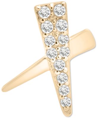 Wrapped Diamond Single Stud Earring 120 ct tw in 10k White or Yellow Gold Exclusively at Macys - X Yellow Gold 196$